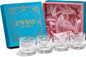 GLASSIQUE CADEAU Vintage Art Deco 1920s Lowball Cocktail Glasses | Set of 4 | 9 oz Crystal Old Fashioned Glassware for Drinking Classic Bar Drinks | Heavy Base Short Rocks Tumblers for Women