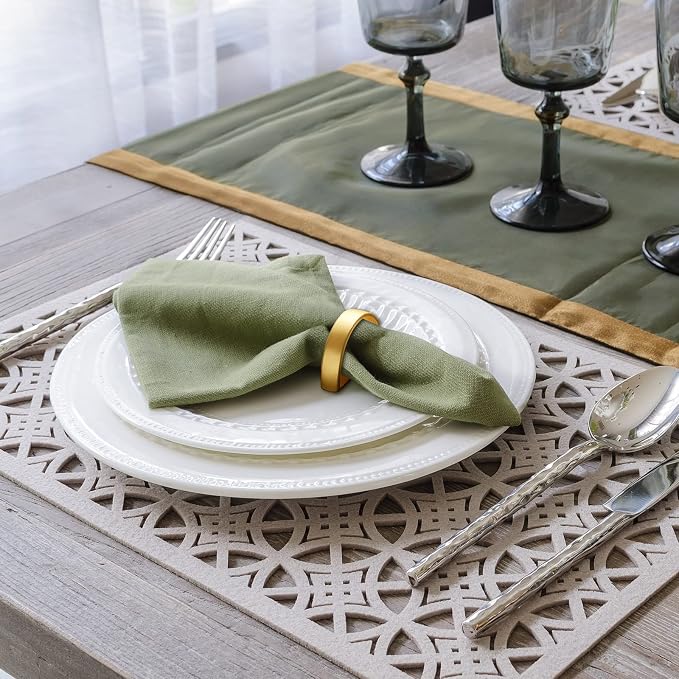 40 Pcs Stainless Steel Napkin Rings Metal Napkin Ring Holders Fall Thanksgiving - Image 6