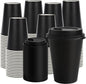 12 oz Paper Coffee Cups with Lids 100 Pack, To Go Cups, by VPACKDUO