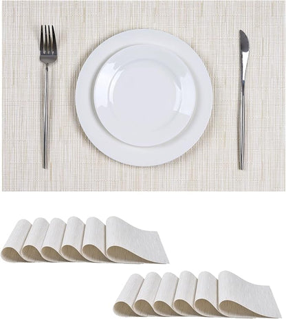 Leetaltree Pale Beige Placemats Set of 12 by Leetaltree-ArtatEveryTable