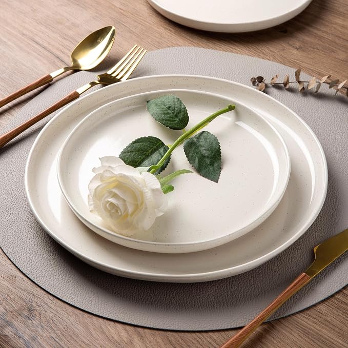 AmorArc Dinnerware Sets for 6, 24 Pieces Ceramic Plates and Bowls Set | Scratch - Image 2