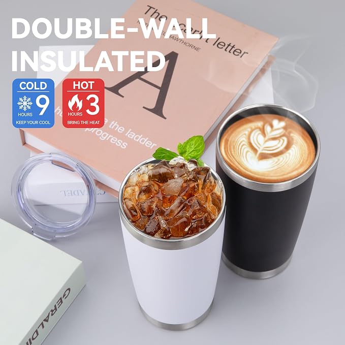 HASLE OUTFITTERS 20oz Stainless Steel Tumblers Bulk, Insulated Travel Cup - Image 4
