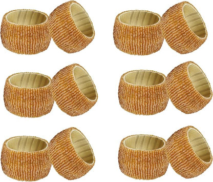 COTTON CRAFT Glitz Handmade Beaded Napkin Rings by COTTONCRAFT