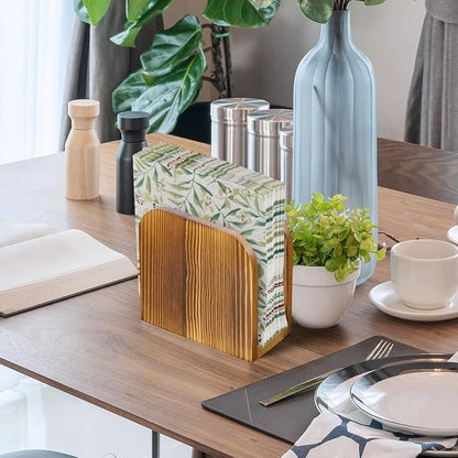 ALELION Brown Wood Napkin Holder - Image 6