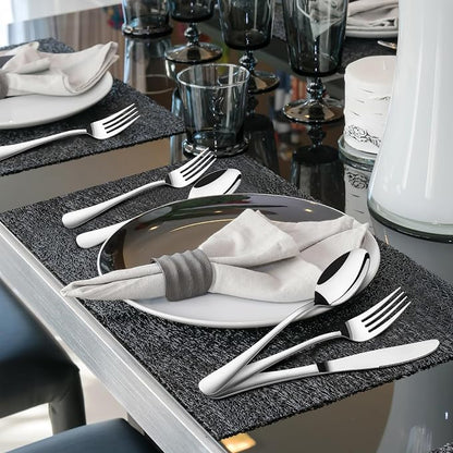 Silverware Set for 12, 60 Piece Stainless Steel Flatware Utensil Cutlery Set | - Image 4
