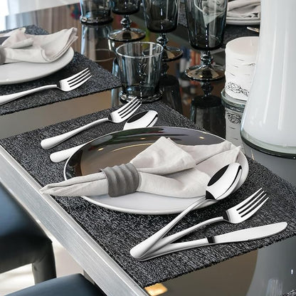 Silverware Set for 8, 40 Piece Stainless Steel Flatware Utensil Cutlery Set | - Image 4