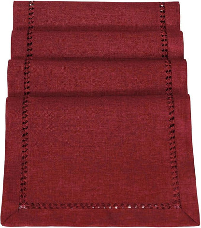 Grelucgo Handcrafted Solid Color Dining Table Placemats, Double-Hemstitched) - Image 2