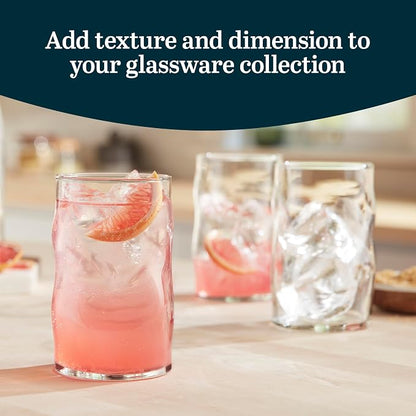 Libbey Lava Tumbler Drinking Glasses, All Purpose, Molten Groove Glasses Set of - Image 2
