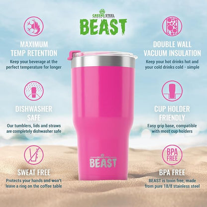 40 oz tumbler - Vacuum Insulated Tumbler - Leak Proof Stainless Steel Travel - Image 6