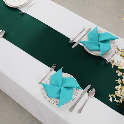 Horbaunal 2 Pack Forest Green Satin Table Runner 12 x 108 Inch | Smooth Table - Image 4