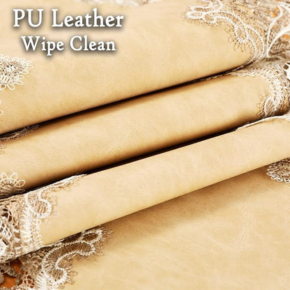 Lace Table Runner, Waterproof Oil-Proof PU Leather Table Runner - Image 6
