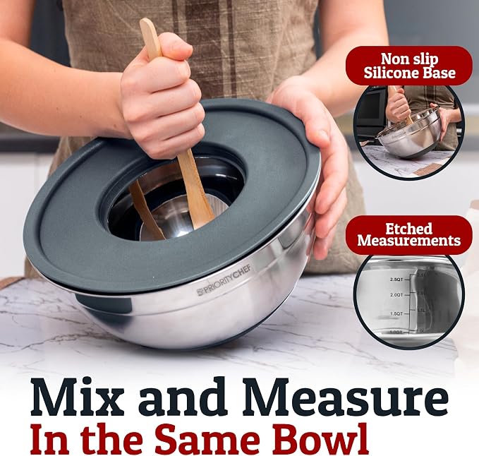 6pc Stainless Steel Mixing Bowls - Image 2