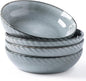 GBHOME 8.5'' Large Pasta Bowls, 38 Ounce Stoneware Salad Bowls for Kitchen, Ceramic Serving Bowls With Textured Pattern for Pasta,Fruit, Stews,Noodle, House-warming Gift,Set of 4