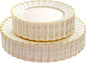 YOUBET 60PCS Ivory Scalloped Plastic Plates by YOUBET