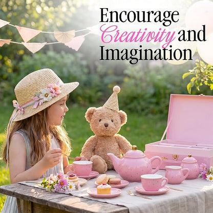 Giggle & Honey® Tea Party Set for Little Girls - Image 5