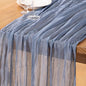 DeZerlor Dusty Blue Cheesecloth Table Runner 1 Pack Summer Boho Runner | by DeZerlor