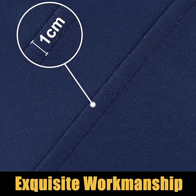 Smiry Rectangle Picnic Table Cloth, Waterproof Elastic Fitted Tablecloths for 6 Foot Tables, Washable Polyester Table Cover for Camping, Indoor and Outdoor (Navy, 30"x72")
