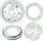 60Pcs Sage Green Floral Plates and Napkins Party Supply, Serves 20 | Disposable by BORAENDEY