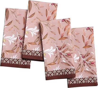 Maison d' Hermine Cloth Napkins Set of 4 100% Cotton Everyday Reusable Square Napkins Cloth Washable Dinner Party Wedding Restaurant Valentines Day Decorations Spring/Summer (Nyons, 18" x 18")
