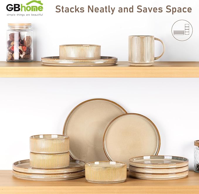 GBHOME Stoneware Dinnerware Sets - Image 8