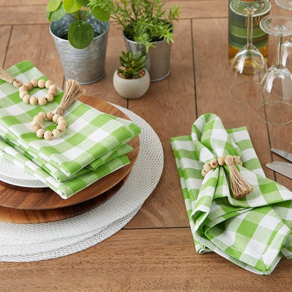 DII Checkered Tabletop Collection 100% Cotton, Machine Washable, Napkin Set - Image 6