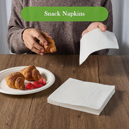 ECOLipak Lunch Napkins Bulk, 250 Count Everyday Paper Napkins, 6.5×6.5 Inch Folded, 2-Ply Soft And Absorbent for Dinner, Gathering, Bar, Restaurants(13×13 Inch Unfolded)