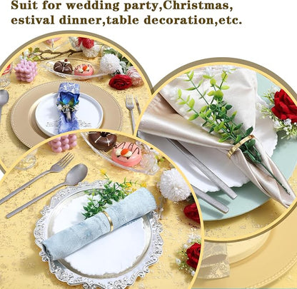 100Pcs Gold Napkin Rings Bulk, Elegant Gold Napkin Rings, Servilleteros para - Image 5
