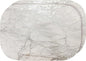 Dainty Home Silver Marble Oval Cork Placemats - Heat Resistant Placemats, Non-Slip, Easy Clean Placemats for Elegant Dining - 12"x18" Set of 2 - Perfect for Stylish, Modern Homes