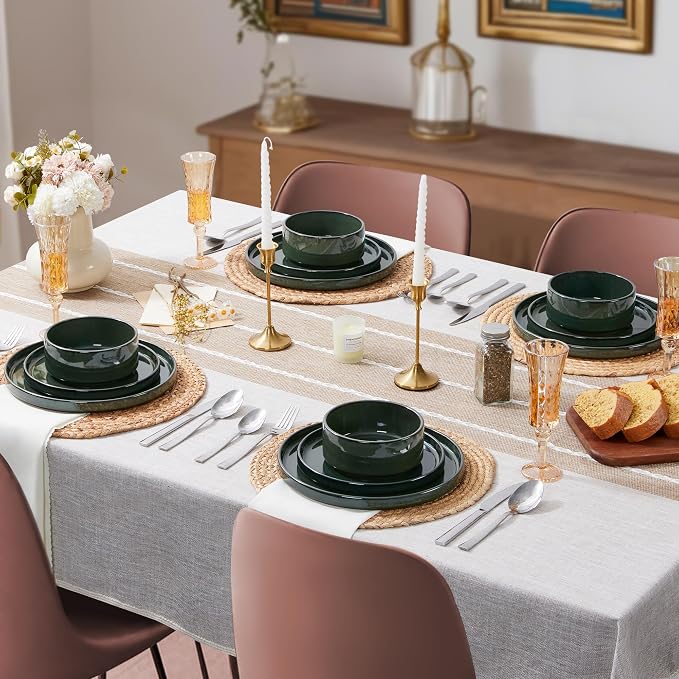 LIANYU Dinnerware Dishes Sets for 8, 24 Piece Plates and Bowls Dishware | - Image 8