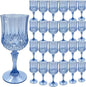 24Pack Plastic Wine Glasses, 7oz Vintage Goblets by LEYIQU
