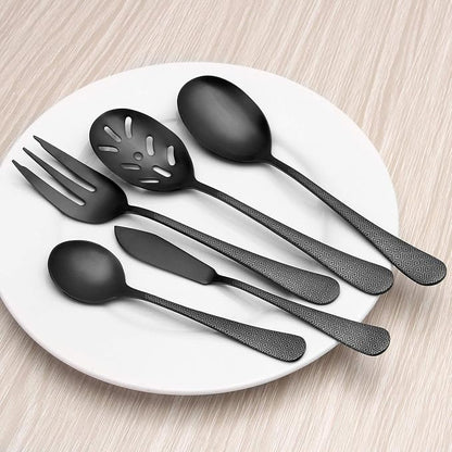 Matte Black Serving Set, sharecook 5-Piece 18/0 Stainless Steel Large Hostess - Image 5