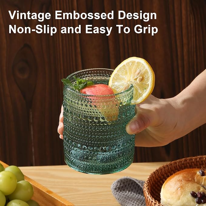 ZMOWIPDL Drinking Glasses Set of 12, Light Blue 12oz & 15oz Glass Cups | - Image 5
