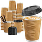 SIUQ 12 oz Coffee Cups-90 Pack Disposable Coffee Cups by SIUQ