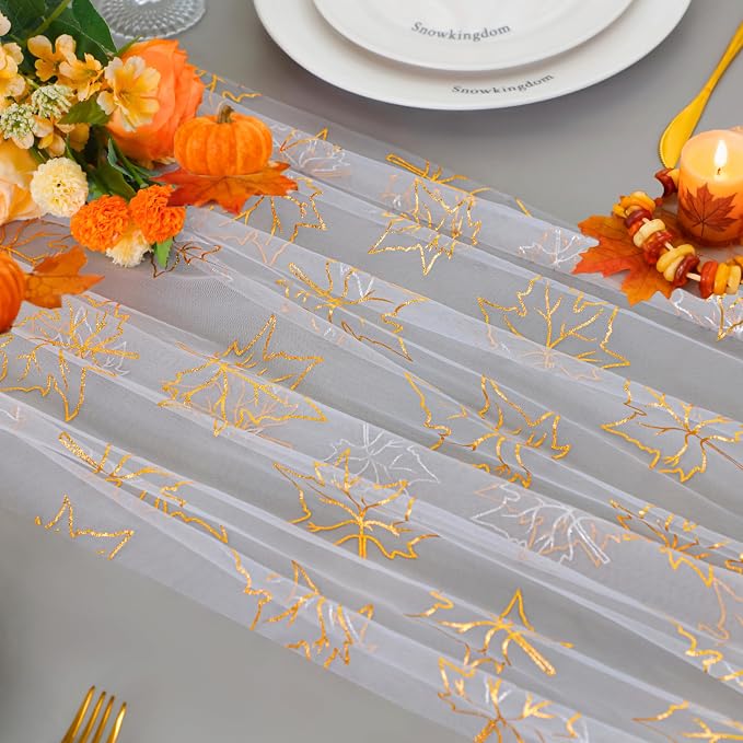 Snowkingdom 10ft Fall Table Runner - Image 2