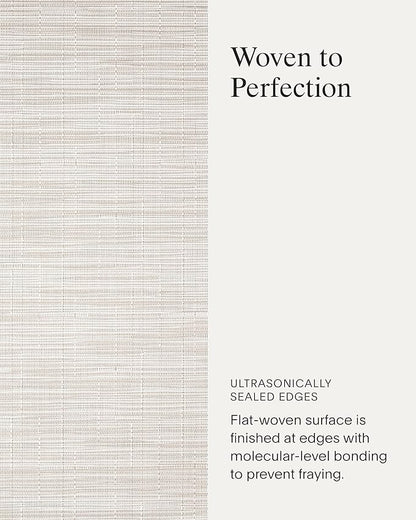 Chilewich Bamboo Placemats Set of 4 - Woven Rectangle Placemats - Reusable, Stain-Resistant, Indoor/Outdoor Tabletop Protection - 19" x 14" - Coconut