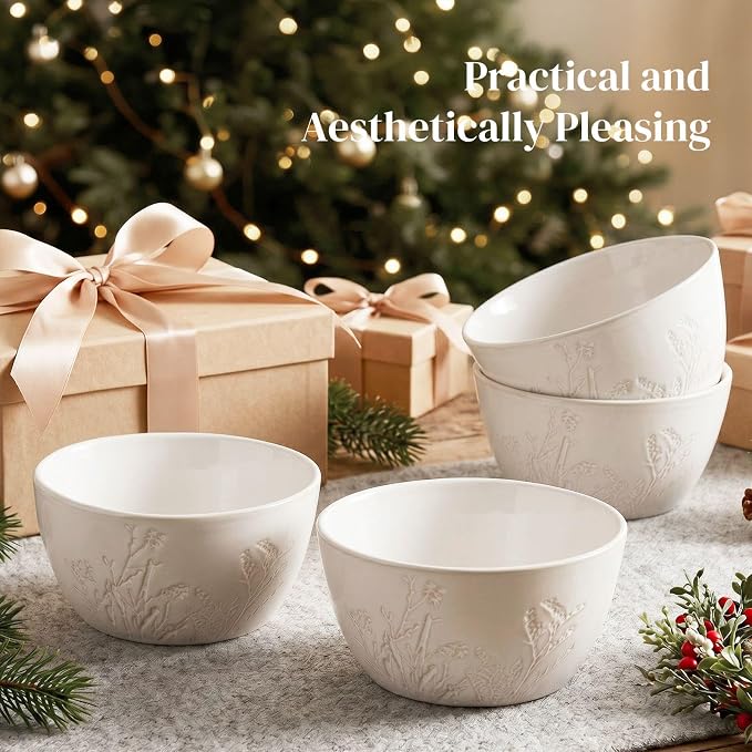 DOWAN 32 OZ Soup Bowls – Ceramic Bowls Set of 4, Large Soup Bowls - Image 8