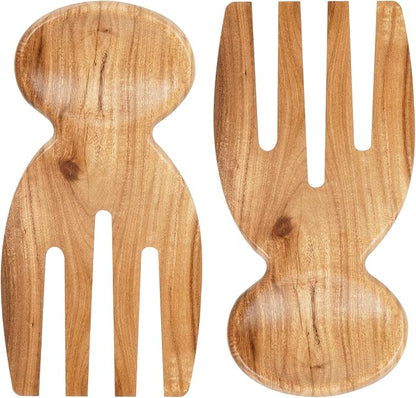MYRAINBOW Salad Tongs, Acacia Wooden Salad Tongs, Wooden Salad Serving Utensils by Myrainbow