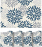 Artoid Mode Floral Vinyl Placemats Set of 4, Washable Heat Resistant Non-Slip Woven Plastic PVC Place Mats for Farmhouse Holiday Party Kitchen Dining Decor