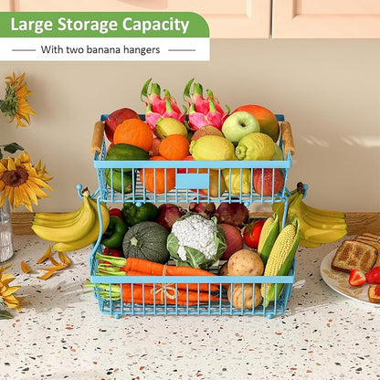 2 Tier Fruit Basket for Kitchen Counter - Image 4