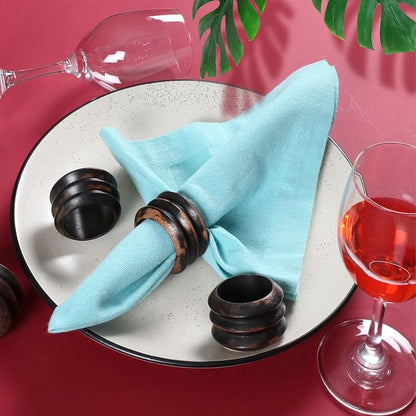 Handcrafted Wooden Napkin Rings Set of 12, Hardwood Dinner Napkin Holders - Image 3
