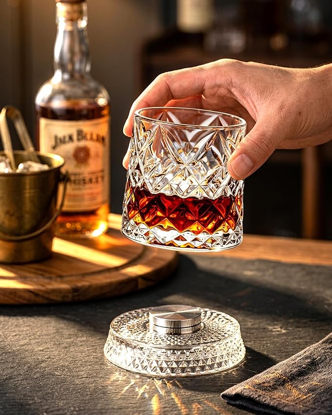 CEEFU 360° Spinning Whiskey Glasses Set - Image 2