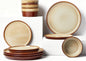 Dinnerware Set for 4, Ceramic Dish Sets, Plate and Bowl Set, Microwave & Dishwasher Safe Dishware Set, Chip & Scratch Resistant Dinner Set, No Two Are Alike, Amber Brown