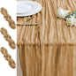 Cheesecloth Table Runner 10FT 3Pcs Khaki Boho Gauze Rustic Sheer Runners | by Xiomot