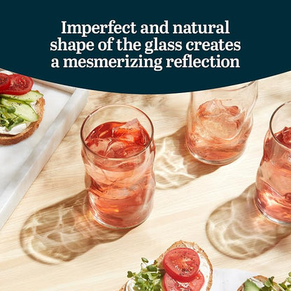 Libbey Lava Tumbler Drinking Glasses, All Purpose, Molten Groove Glasses Set of - Image 4