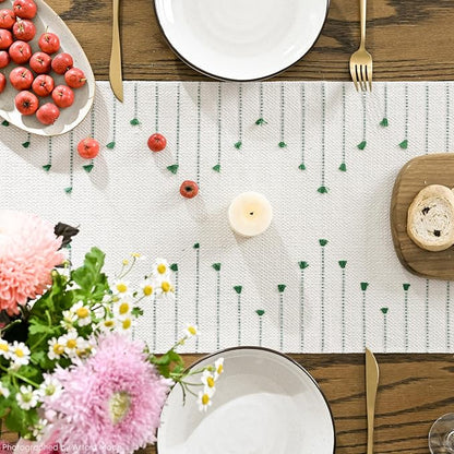 Artoid Mode Dark Green Boho Table Runner - Image 7