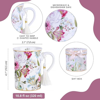 STP GOODS Porcelain Tea/Coffee Cup in Gift Box Fine Porcelain Coffee Cup Tea - Image 5