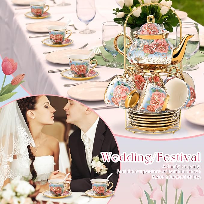20 Pieces Porcelain Tea Set - Image 6