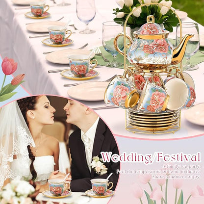 20 Pieces Porcelain Tea Set - Image 6