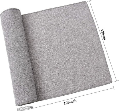 B-COOL Burlap Table Runner Gray Wedding Table Runners Roll Jute Fabric - Image 6