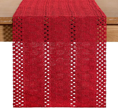 Boho Table Runner Summer Farmhouse Rustic Dining Dresser Scarf Home Decor | - Image 5